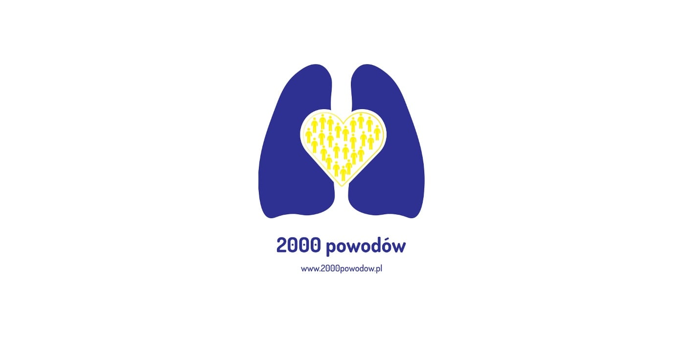 Logo akcji i ruchu społecznego 2000 powodów (mukowiscydoza).